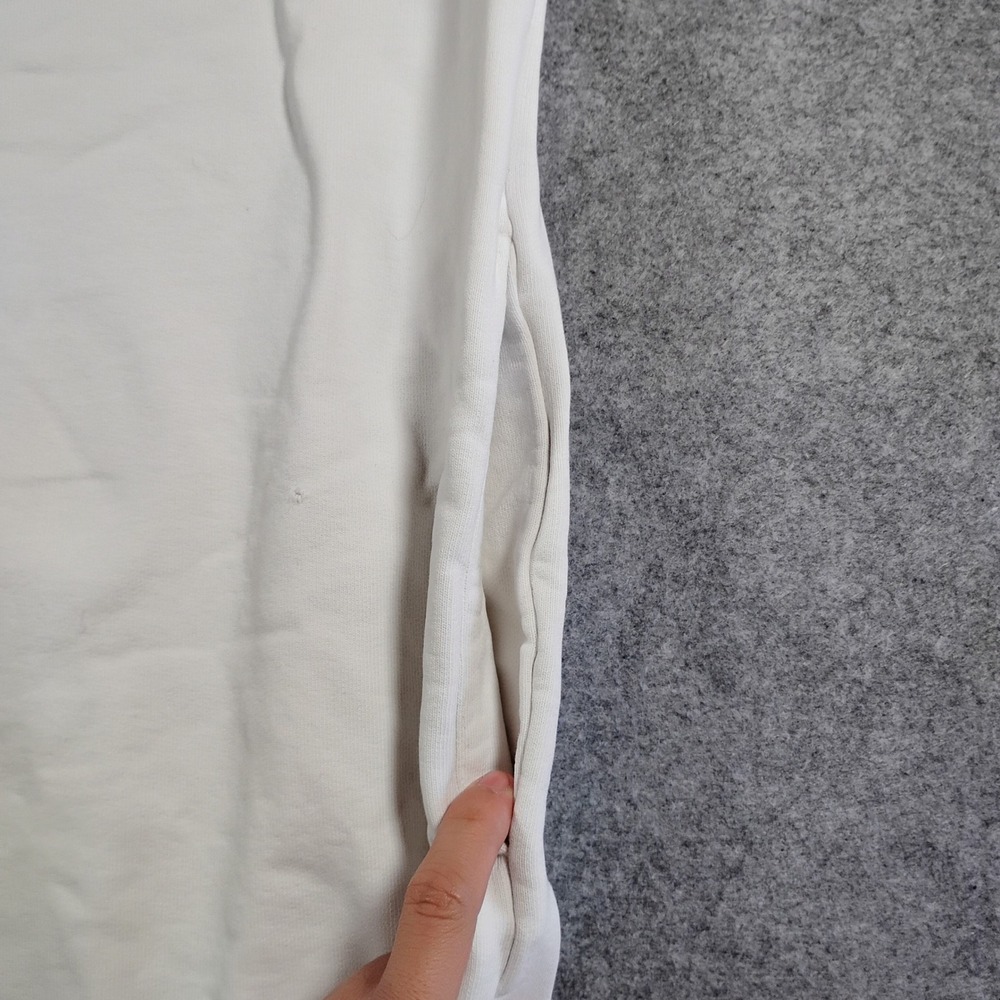 MM6 Maison Margiela White Embroidered Logo Sweatshirt Dress Short Sleeve Italy - Picture 5 of 15